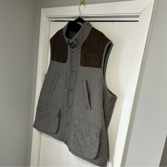 Jos A Bank 1905 Outerwear Big & Tall Size 3X Gray Brown Quilted Outerwear Vest - Picture 4 of 14